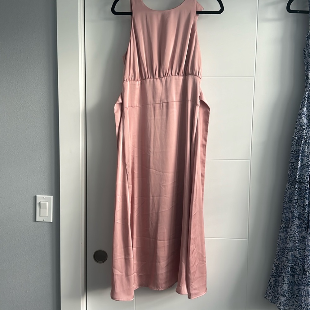 EXPRESS High Neck Pink Midi-Maxi Dress